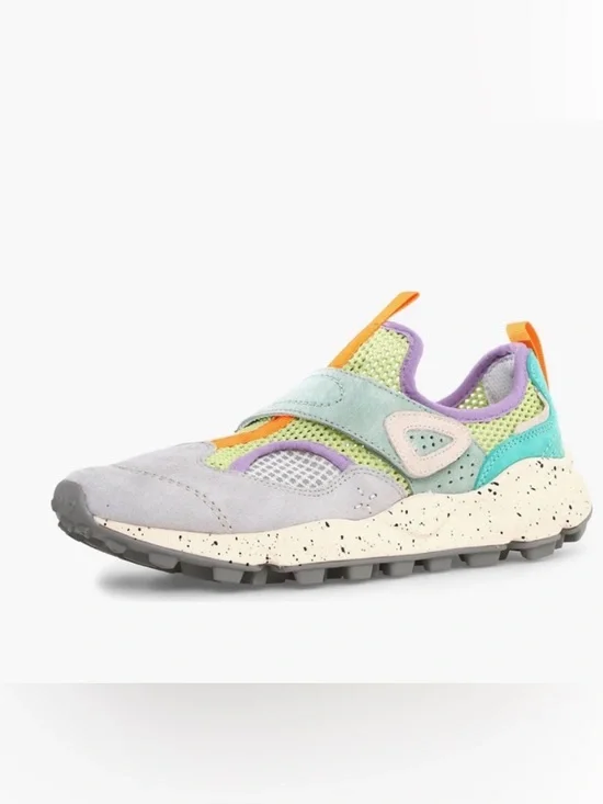 Flower Mountain Pastel Multi-Color Sneakers - Purple, Mint & Orange size 40 - Picture 1 of 16